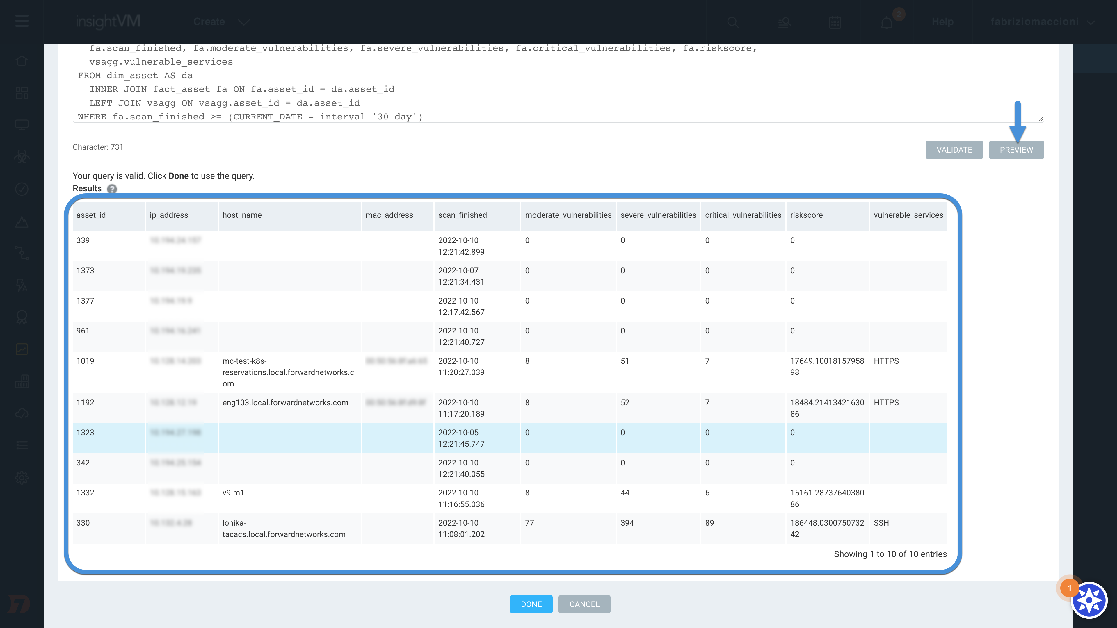 Rapid7 Report Preview