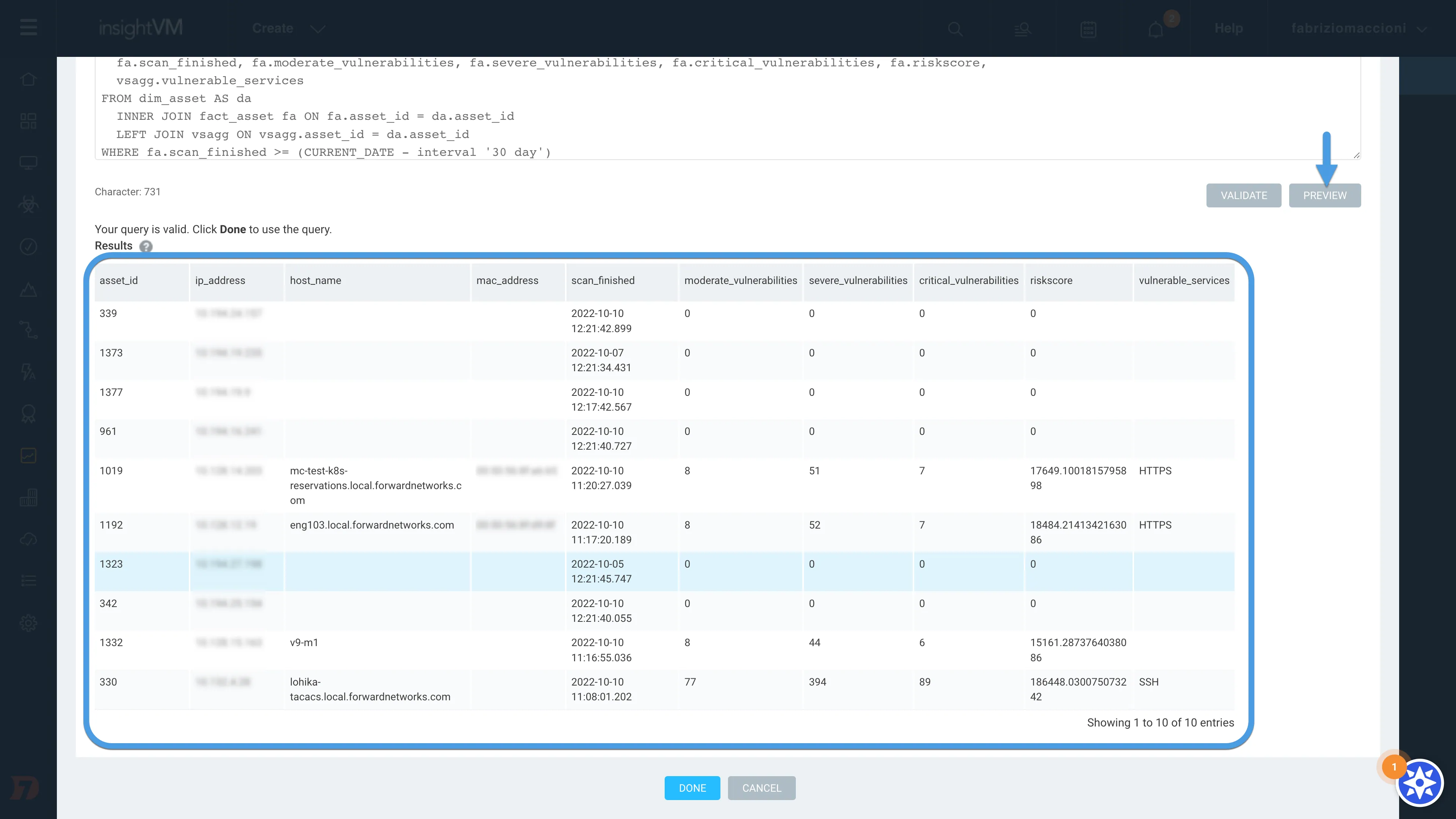 Rapid7 Report Preview