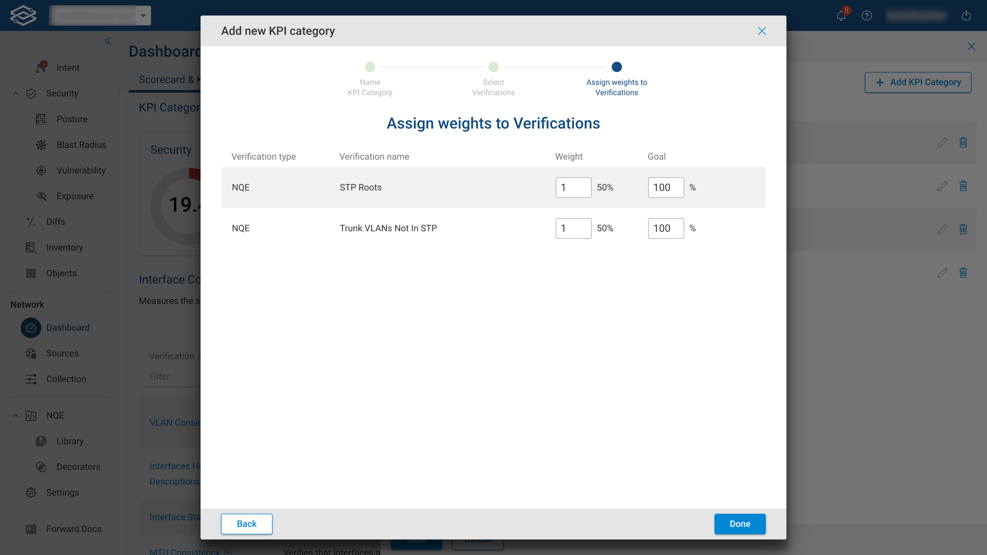 Assigning Verification Weights