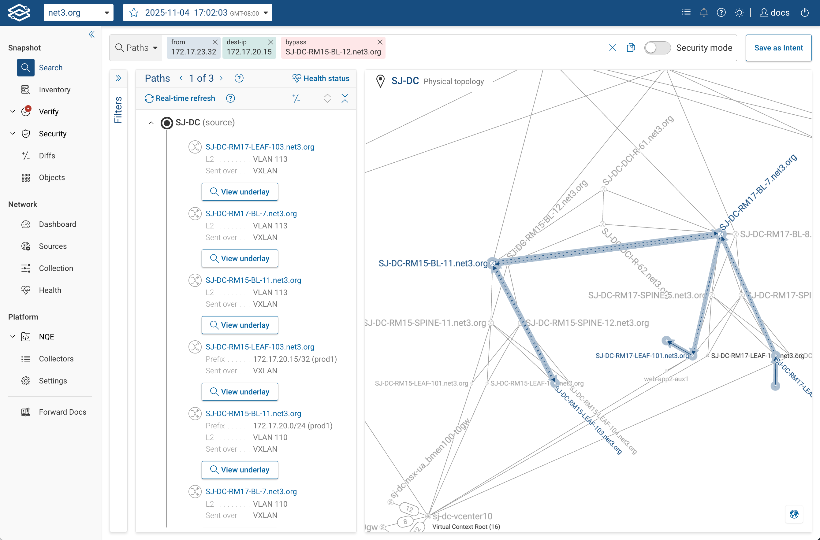 Path Search bypassing a device
