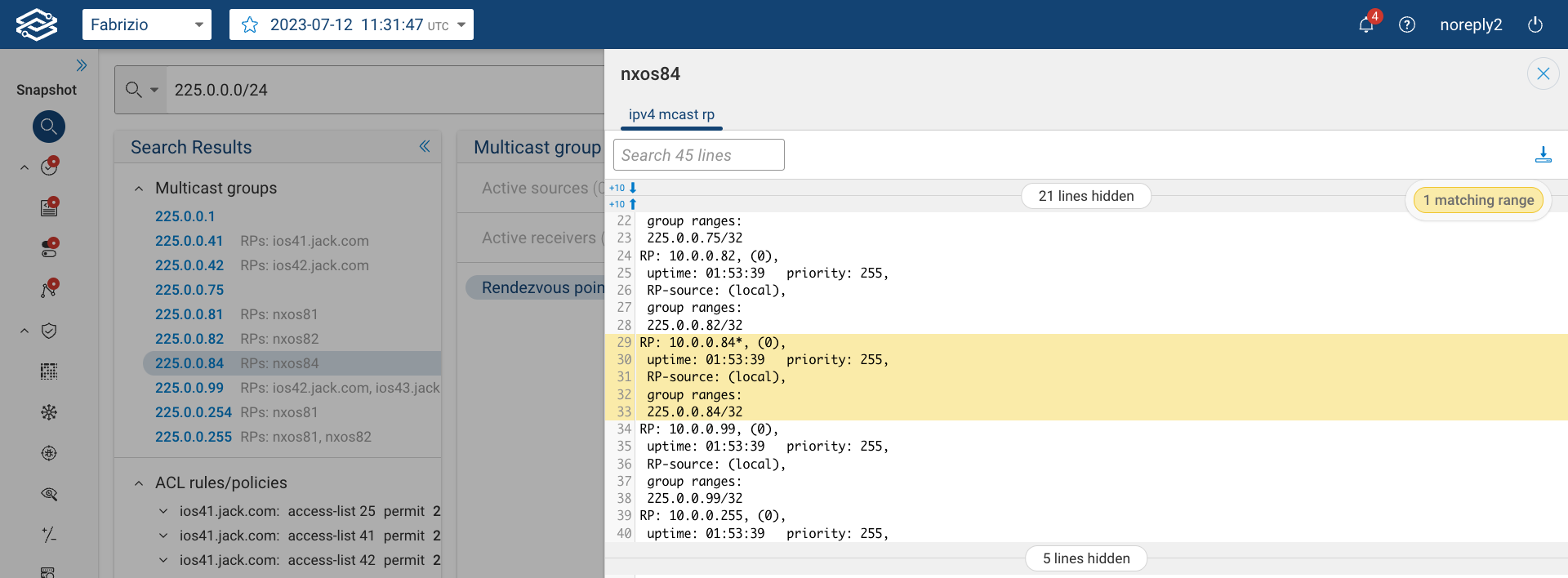 Multicast Groups Config