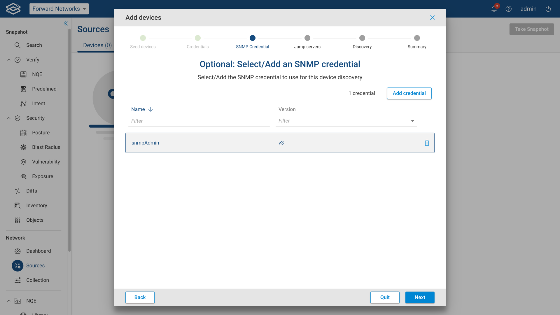 SNMP Credentials