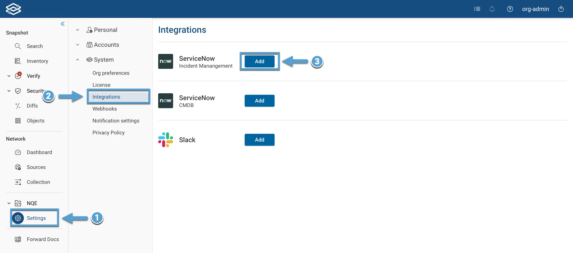 Add ServiceNow Integration