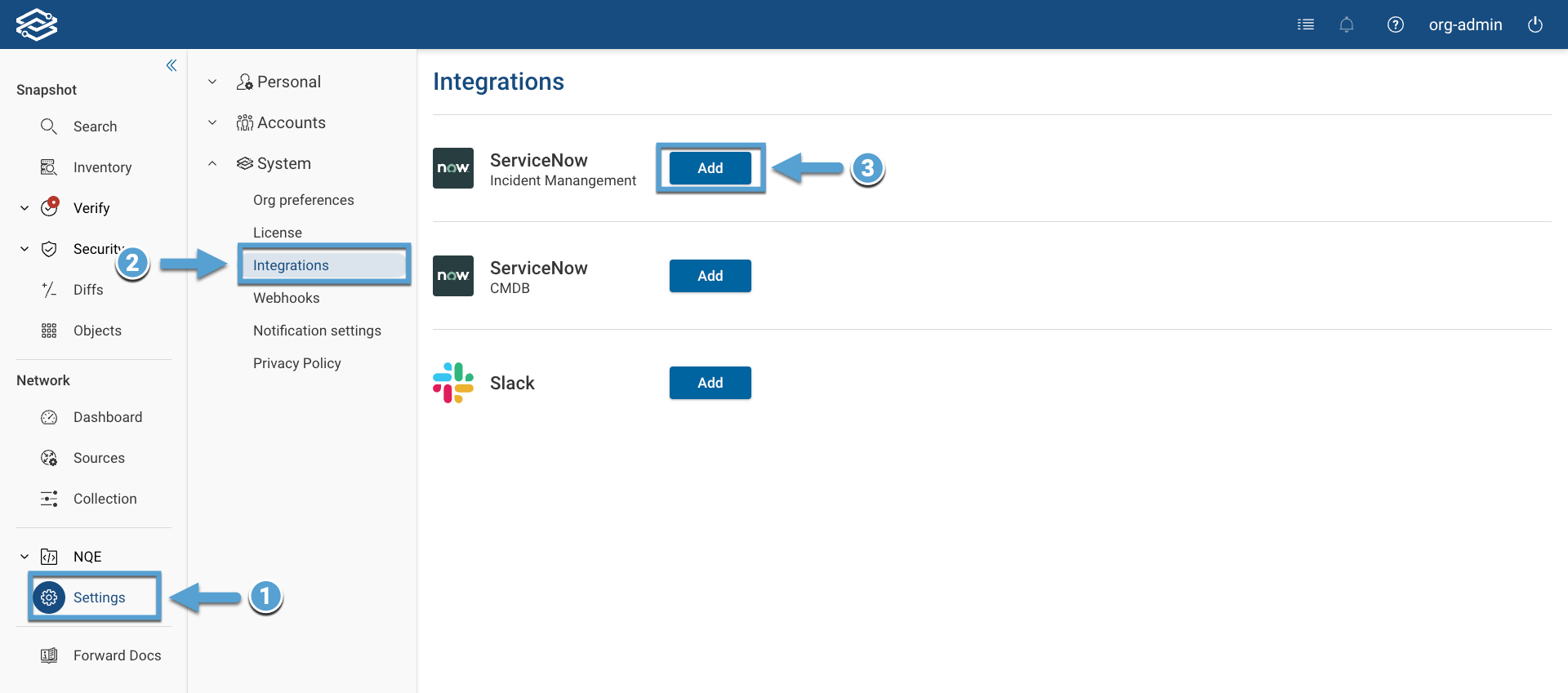 Add ServiceNow Integration