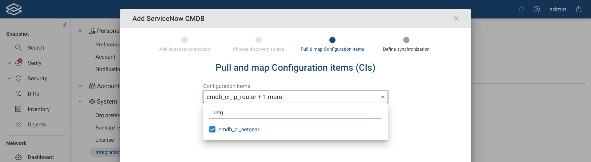 Select ServiceNow CMDB CIs