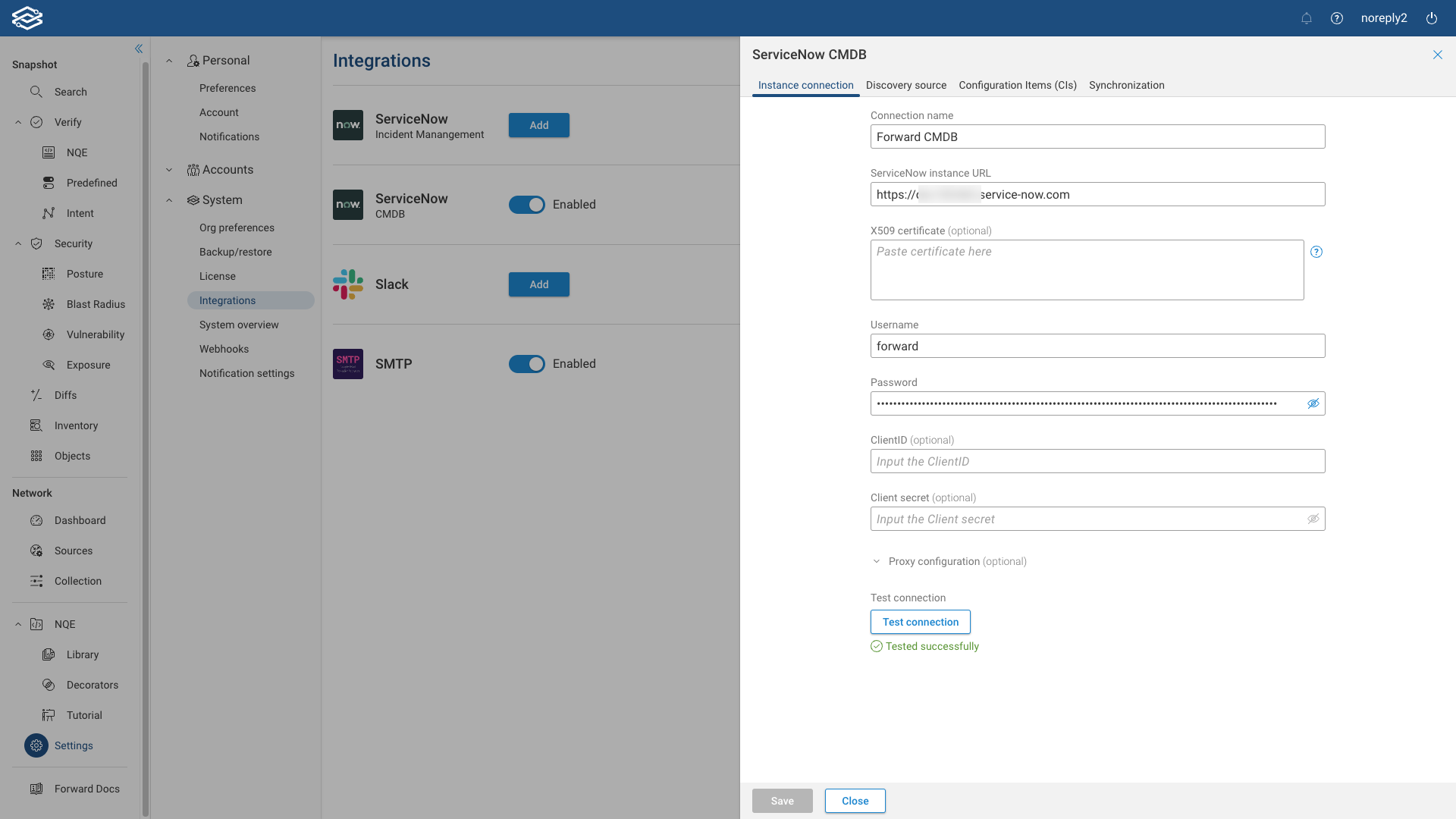 Edit Connection Details