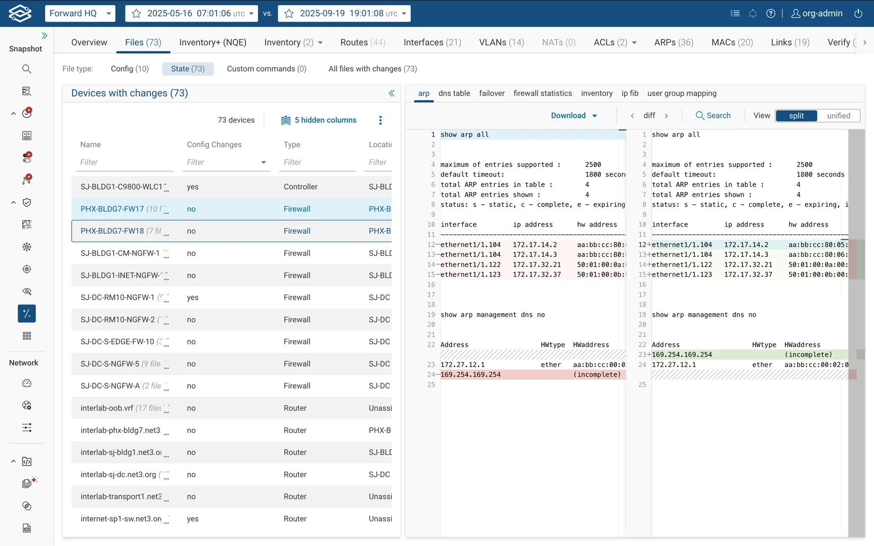 Behavior Diffs State