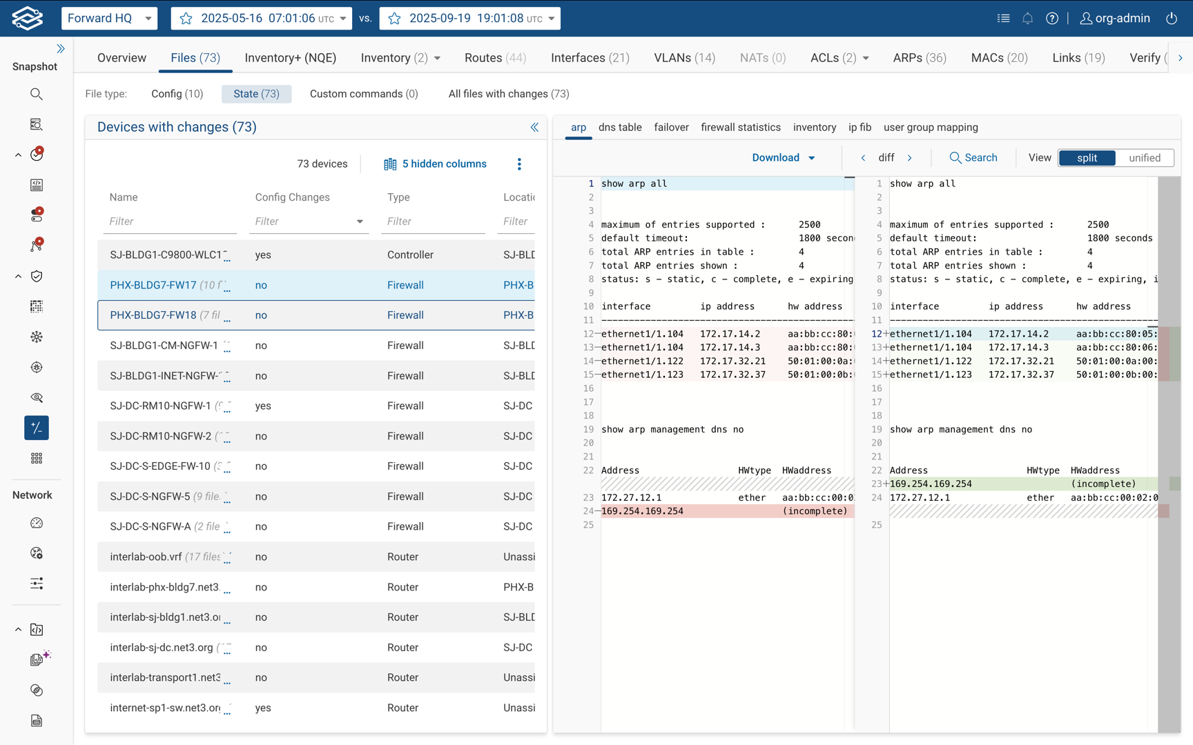 Behavior Diffs State