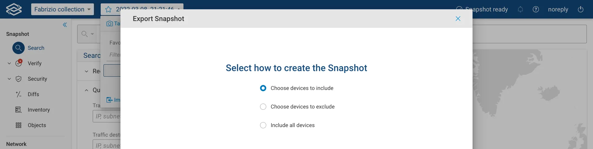 Snapshot Advanced Export