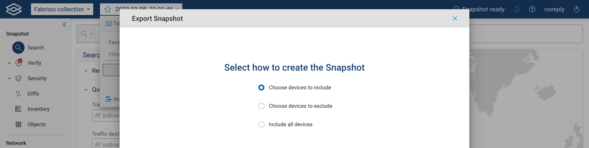 Snapshot Advanced Export