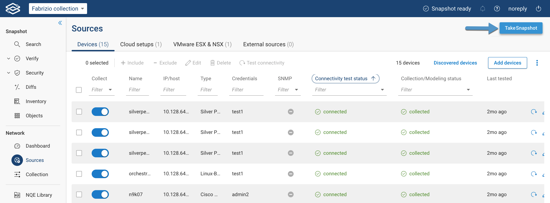 Manual Collection Device Page