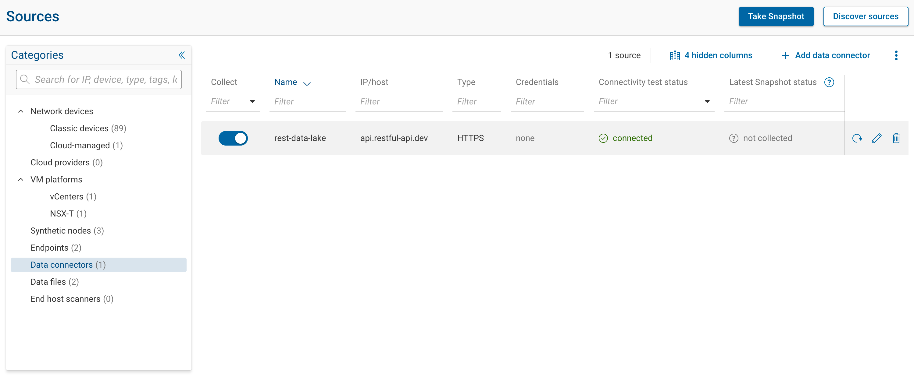 Overview of the Data Connector tab