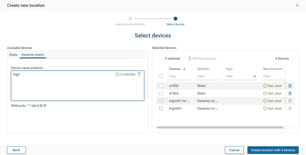 Location Dynamic Assigment