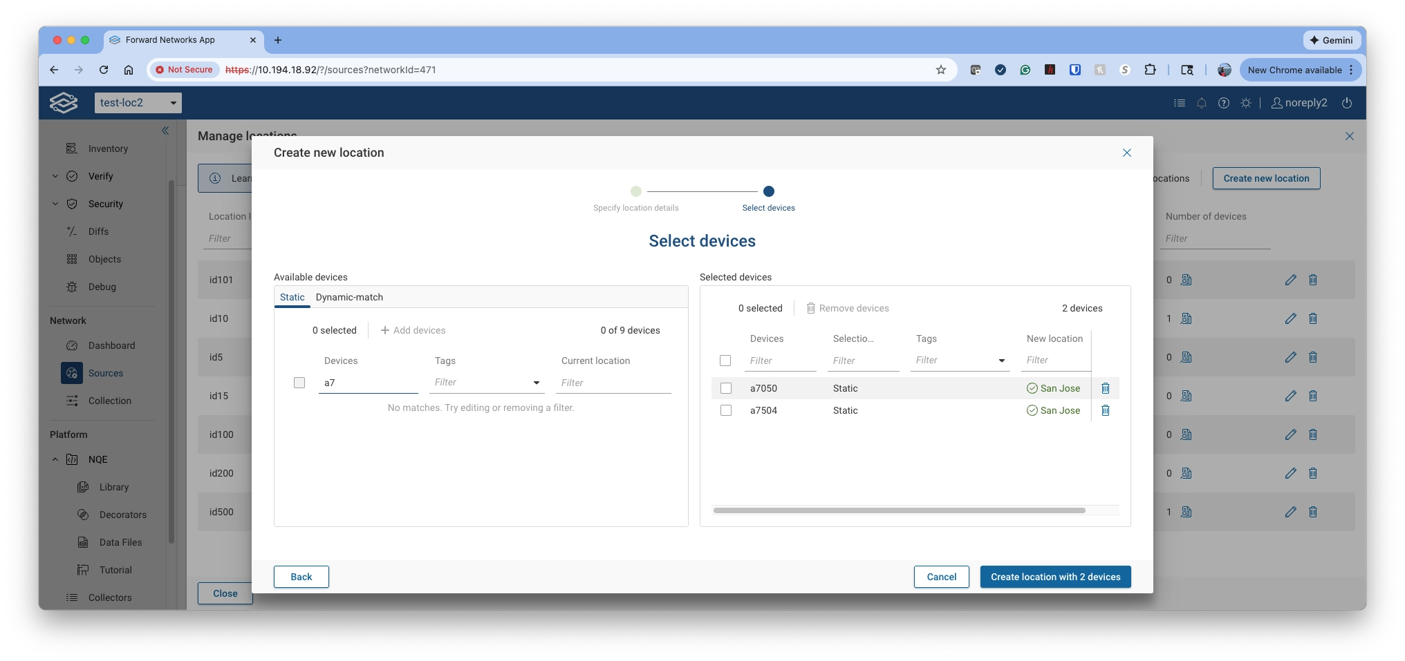 Location Static Assigment