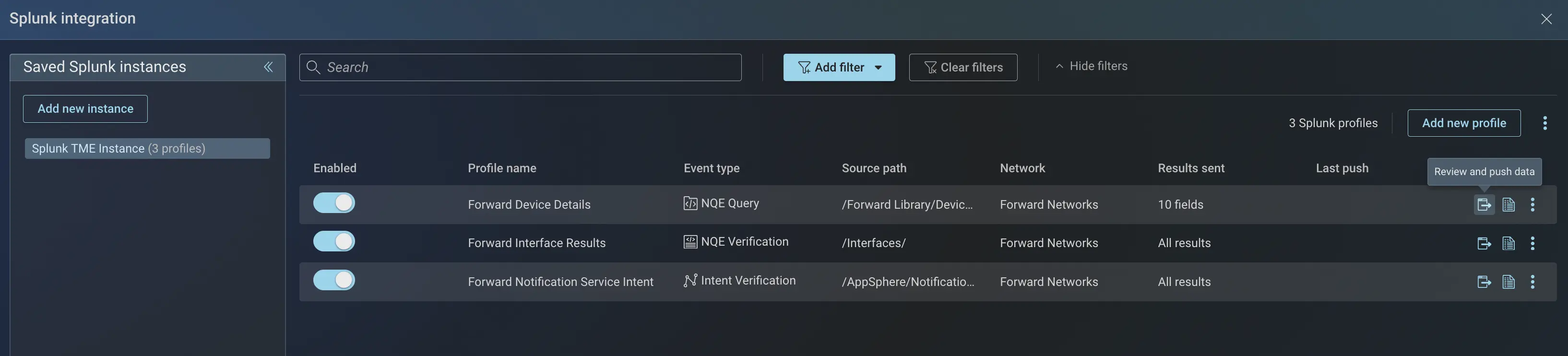 Manage Splunk Profiles