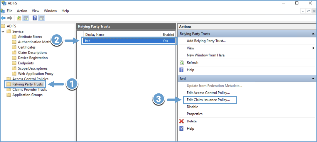 ADFS Editing Claim Issuance Policy