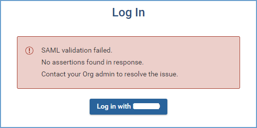SAML validation failure at FWD Login