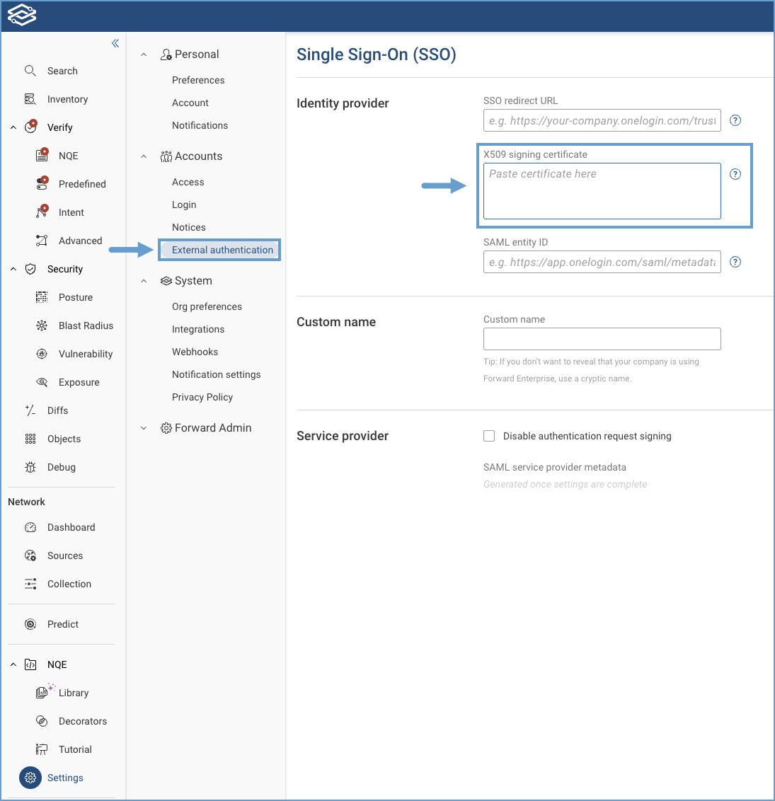 FWD viewing X509 signing cert