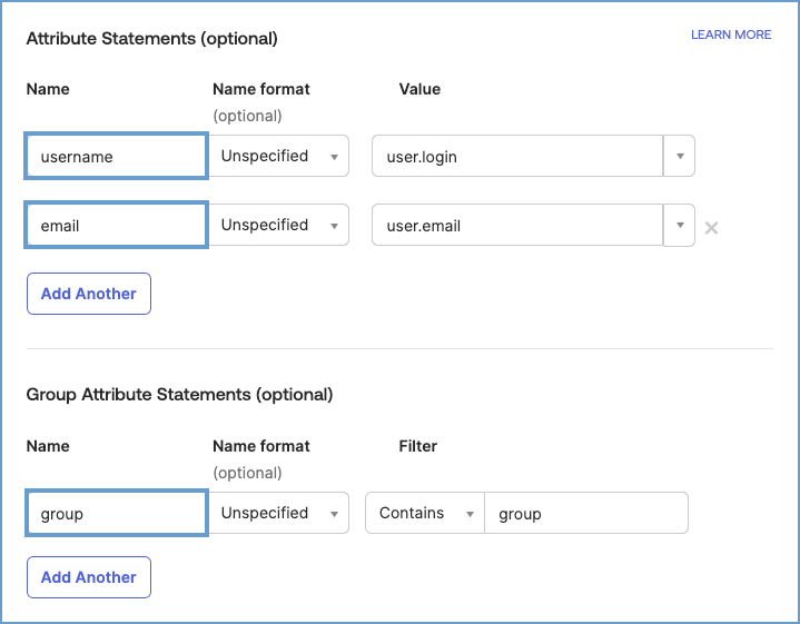 Okta Attribute Statements Vertification