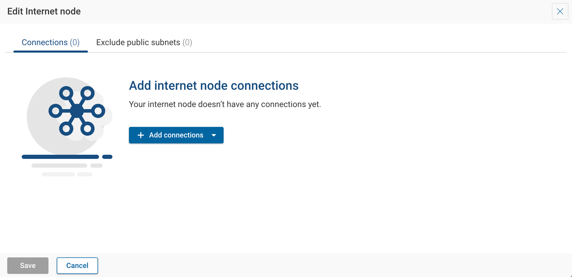 Configure Internet node