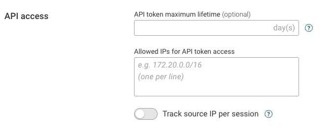 System Settings API Access