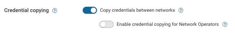 System Settings Credential Copy