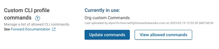 System Settings Custom CLI Profile