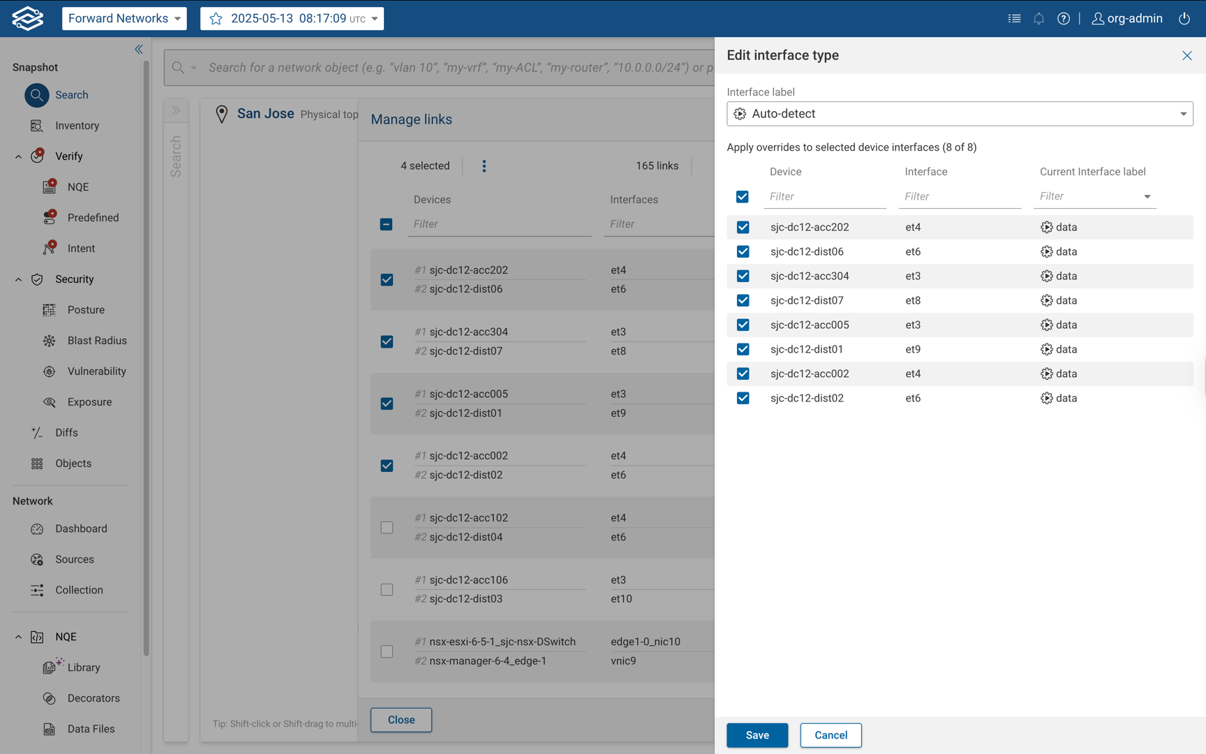 Topology view - Bulk Actions Edit