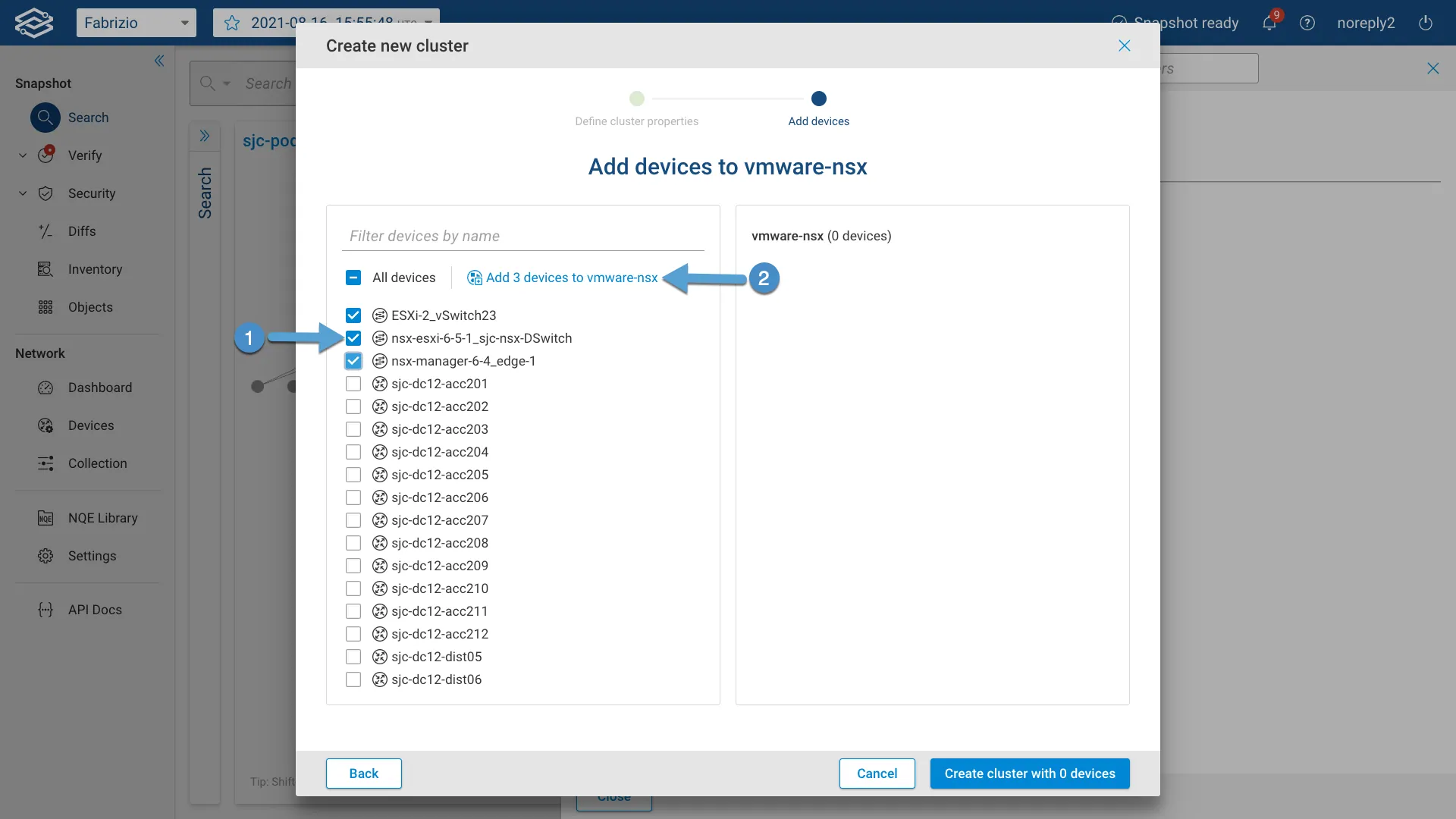 Add devices to Cluster