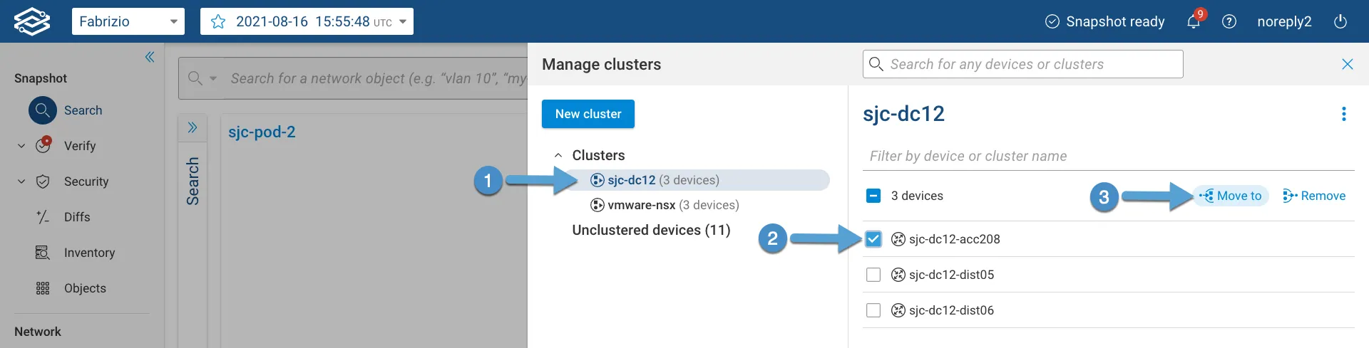 Move Cluster