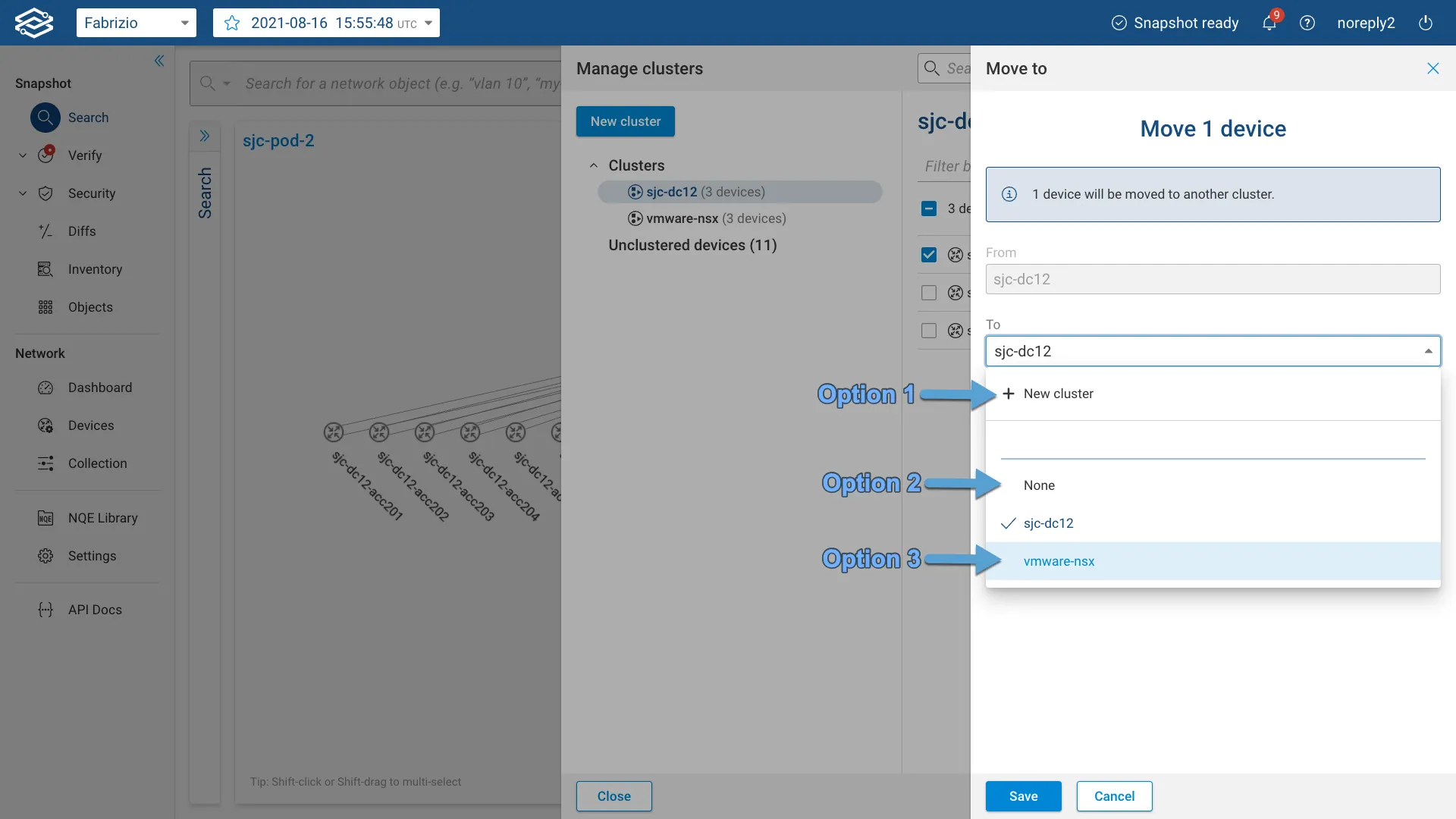 Move Select Cluster