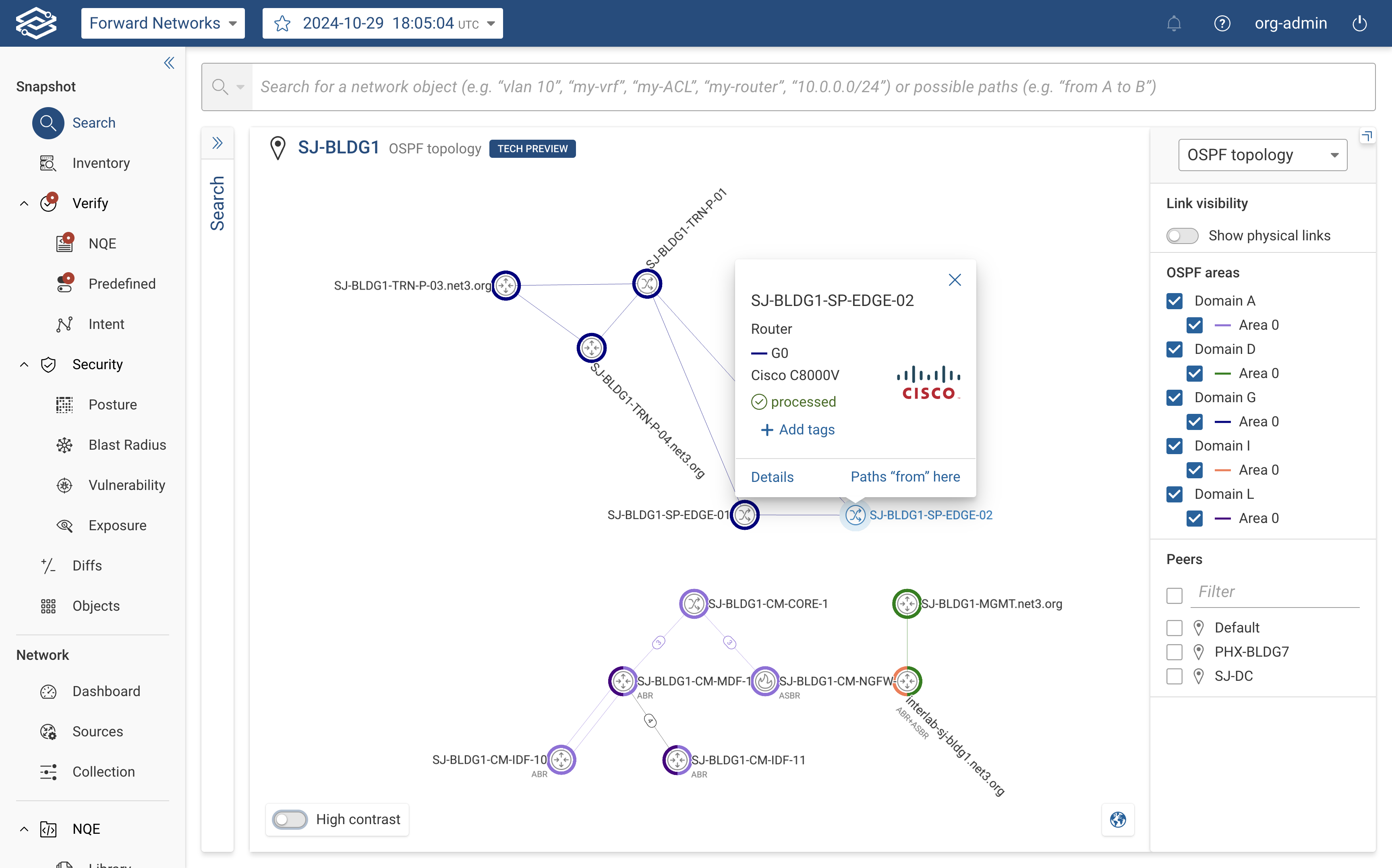 OSPF topology device details