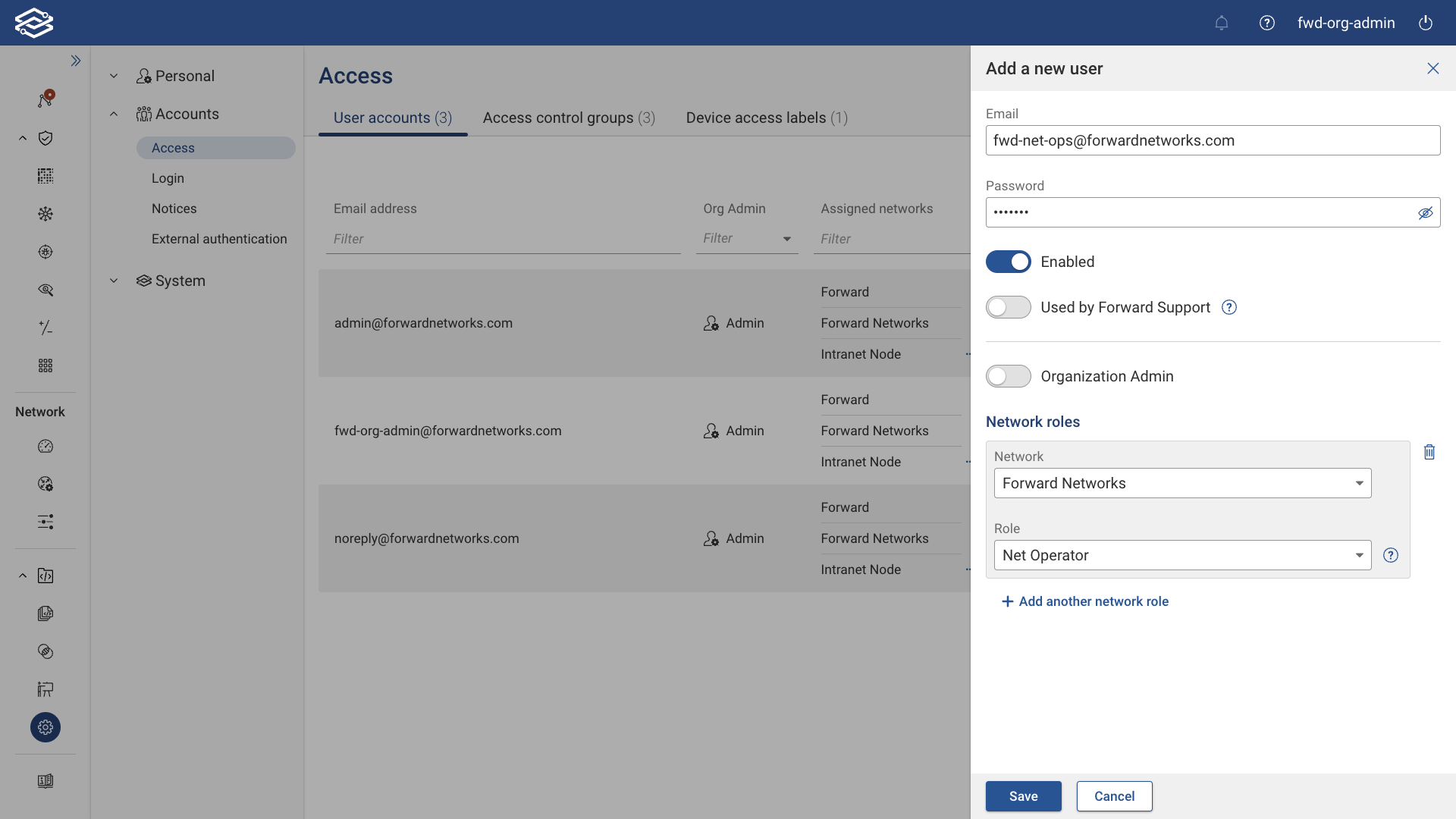 Adding a User Account