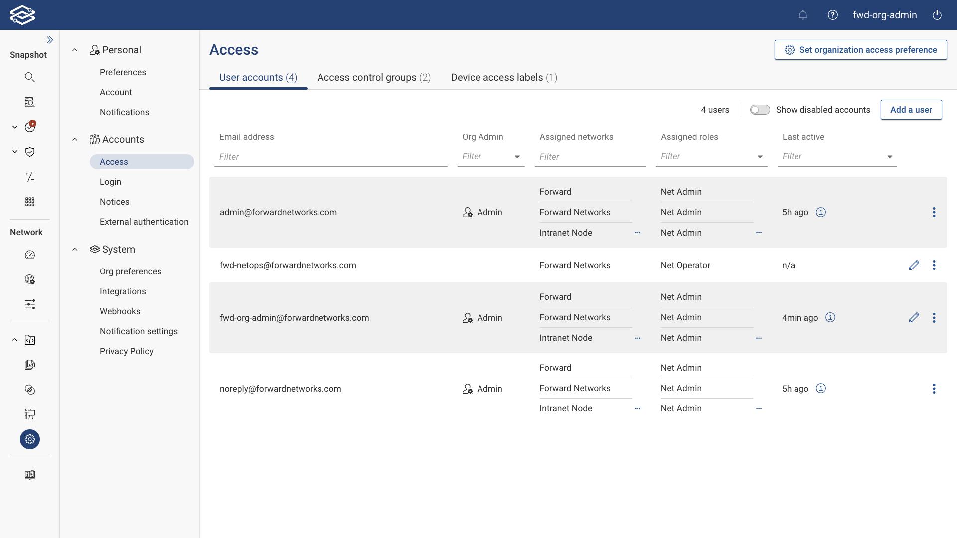 Managing User Accounts