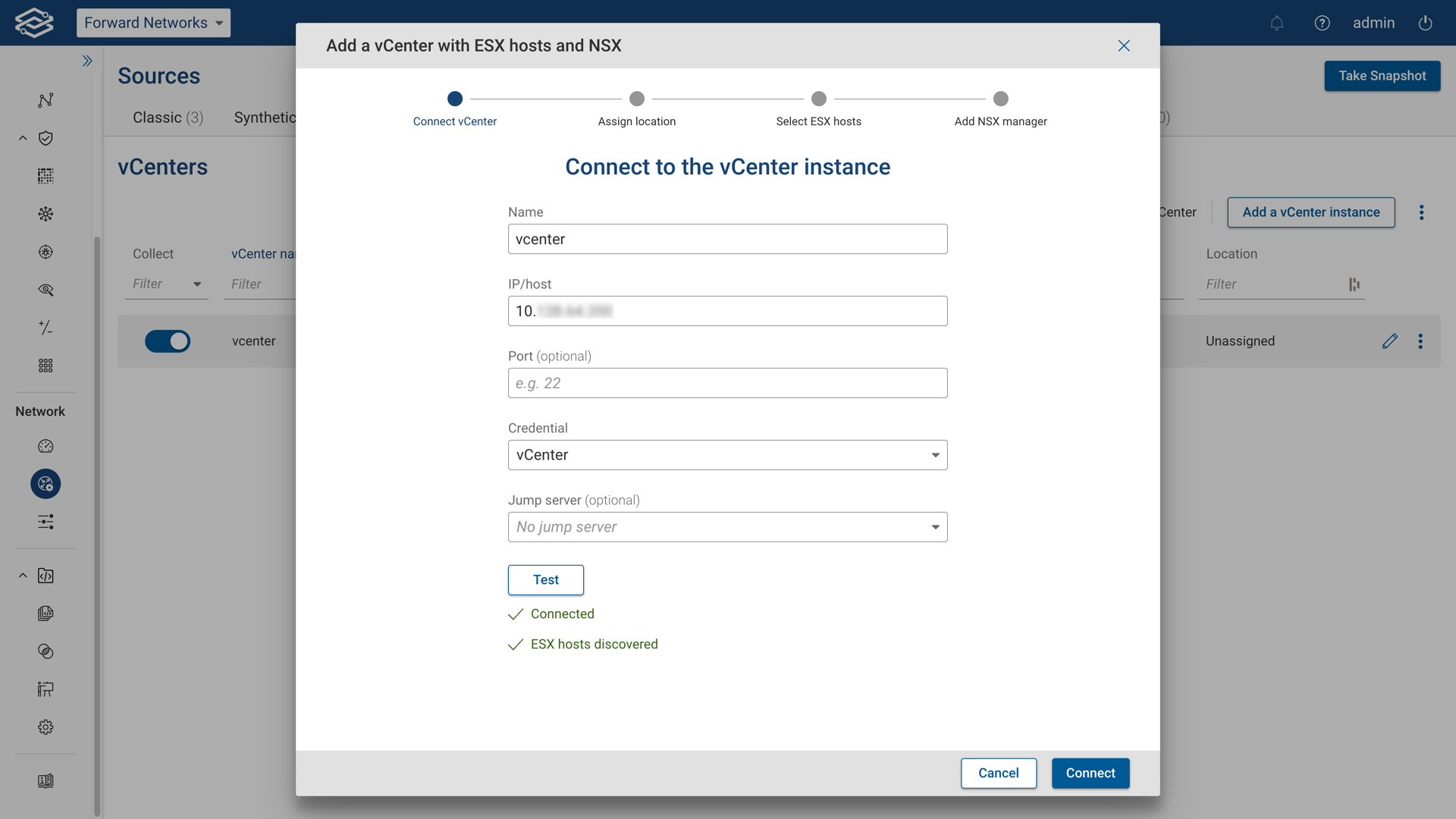 VMware Connect vCenter