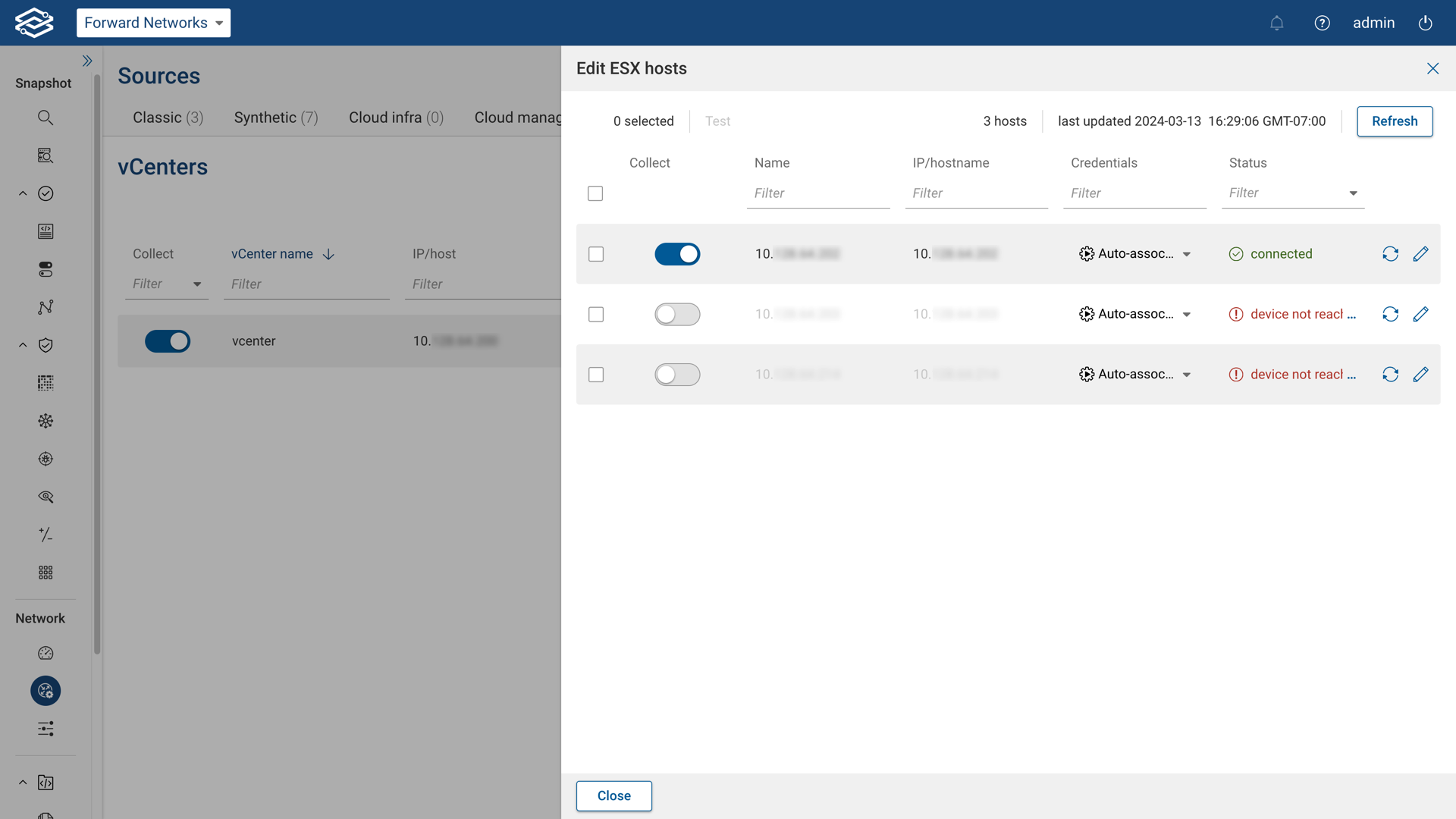 VMware Edit Hosts List