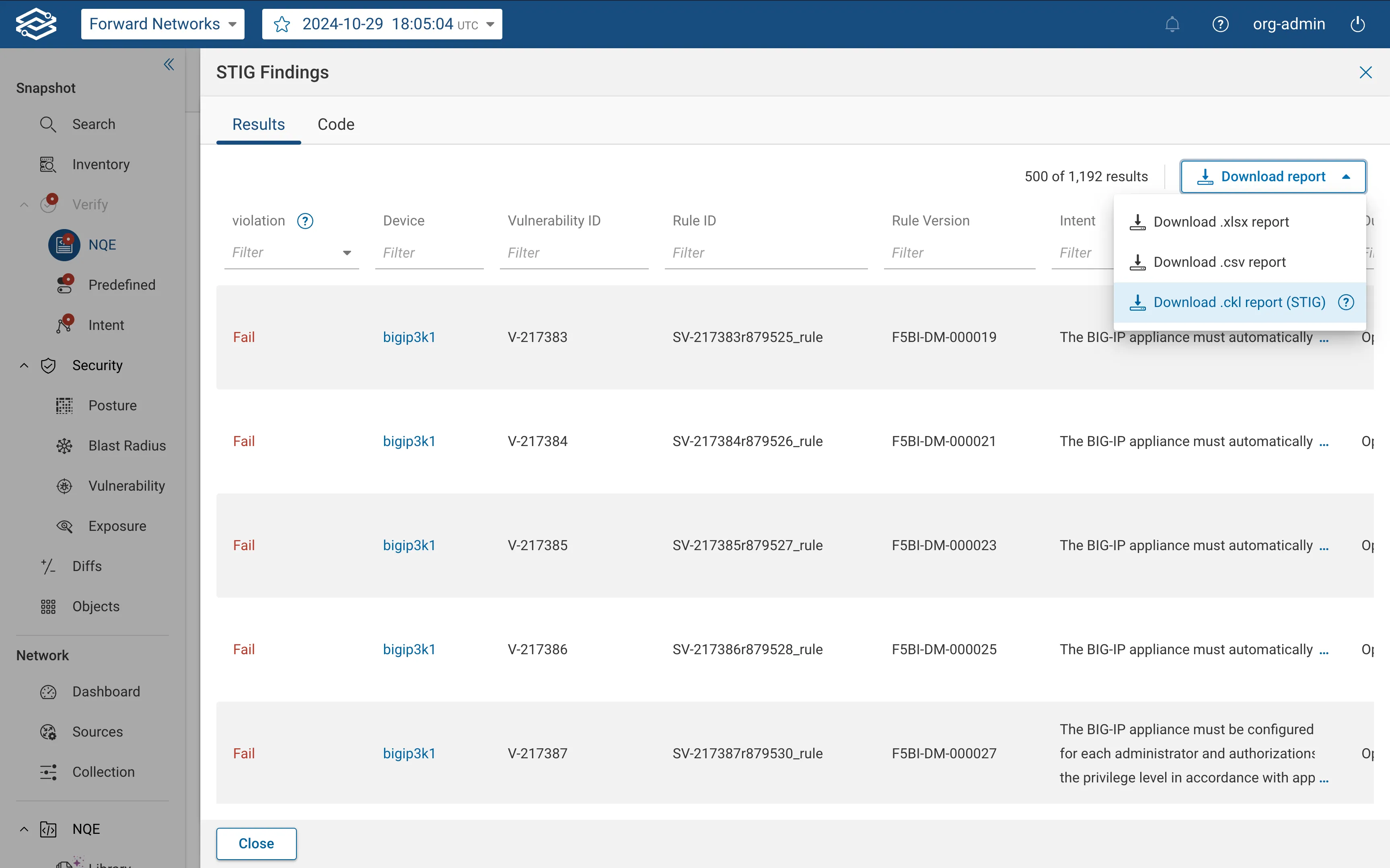 NQE Verification CKLB Export