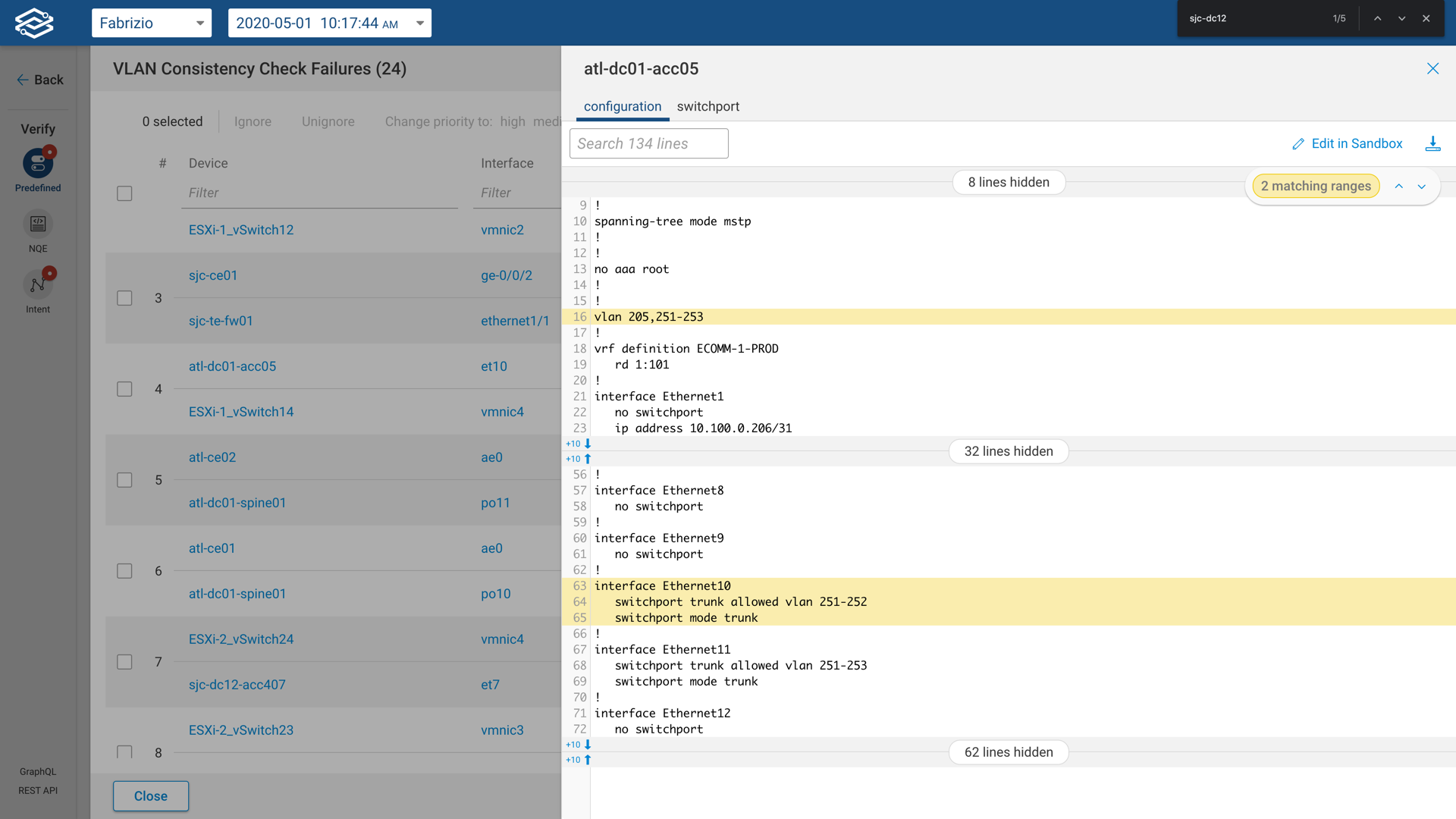 Predefined Check Results Files