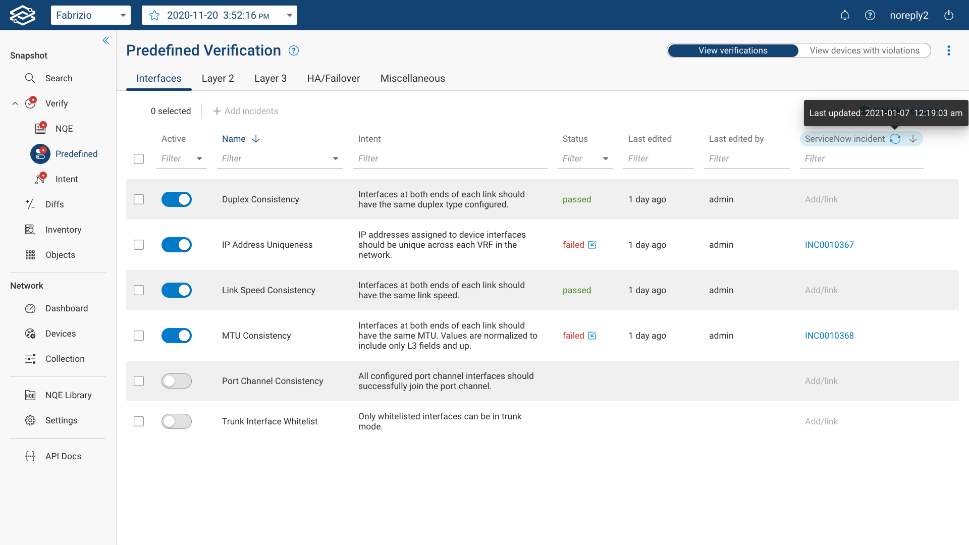 ServiceNow IncidentUpdate