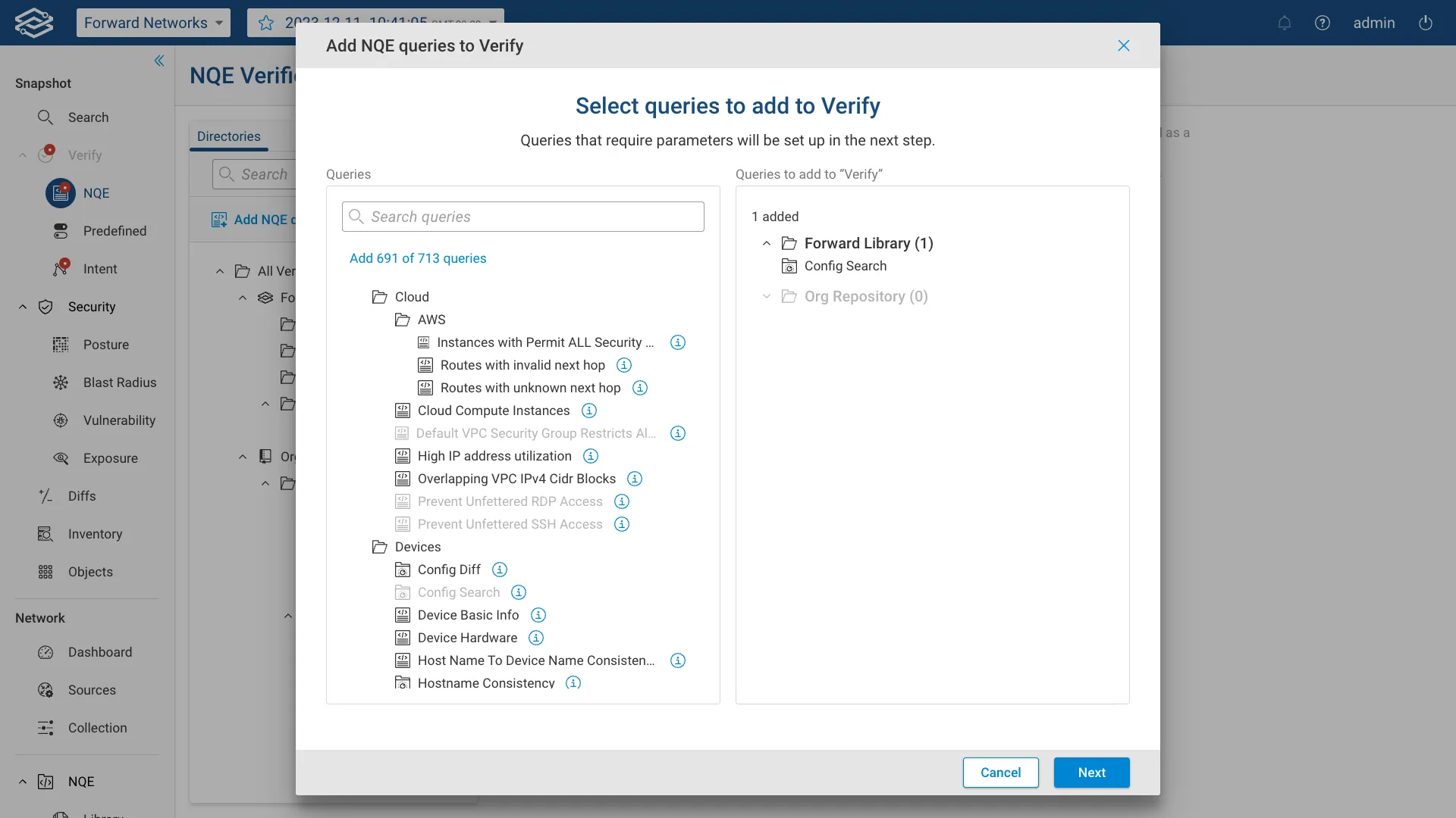 Select NQE Queries