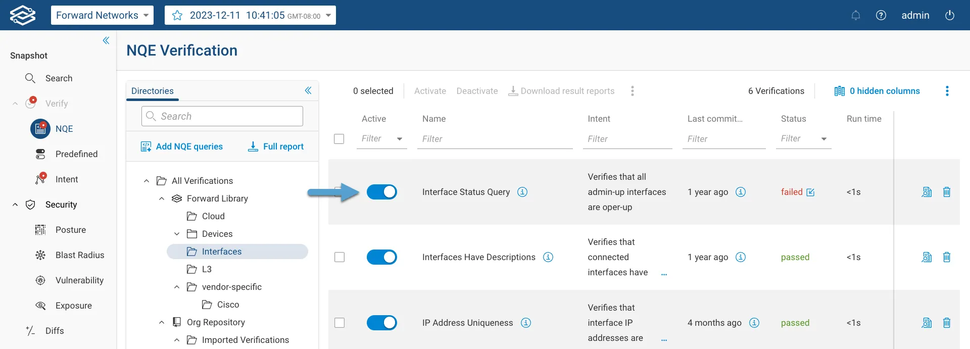 NQE Verification Enable