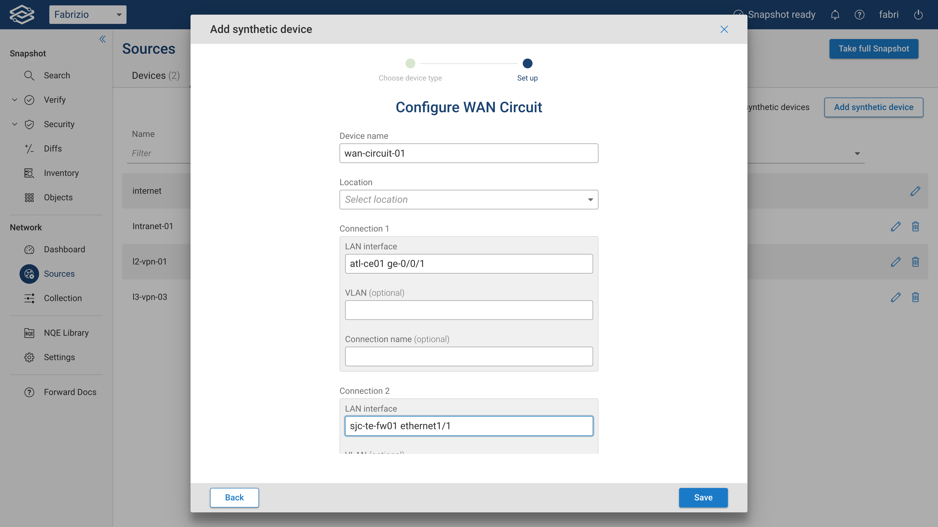 Configure WAN circuit