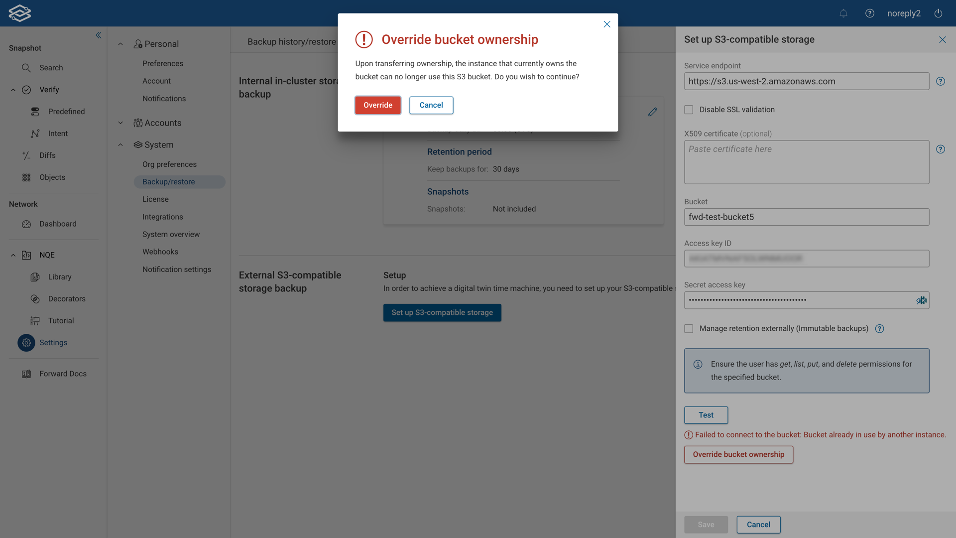 S3 Override Bucket Ownership