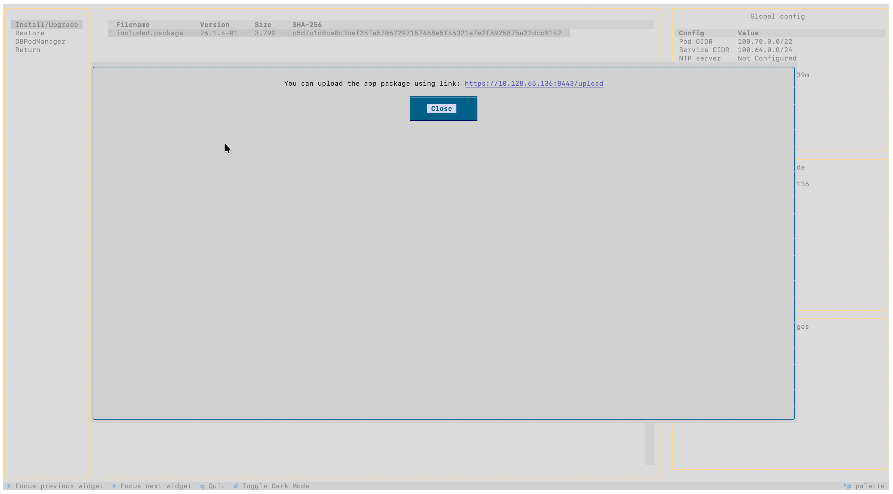 TUI Forward Enterprise Upload