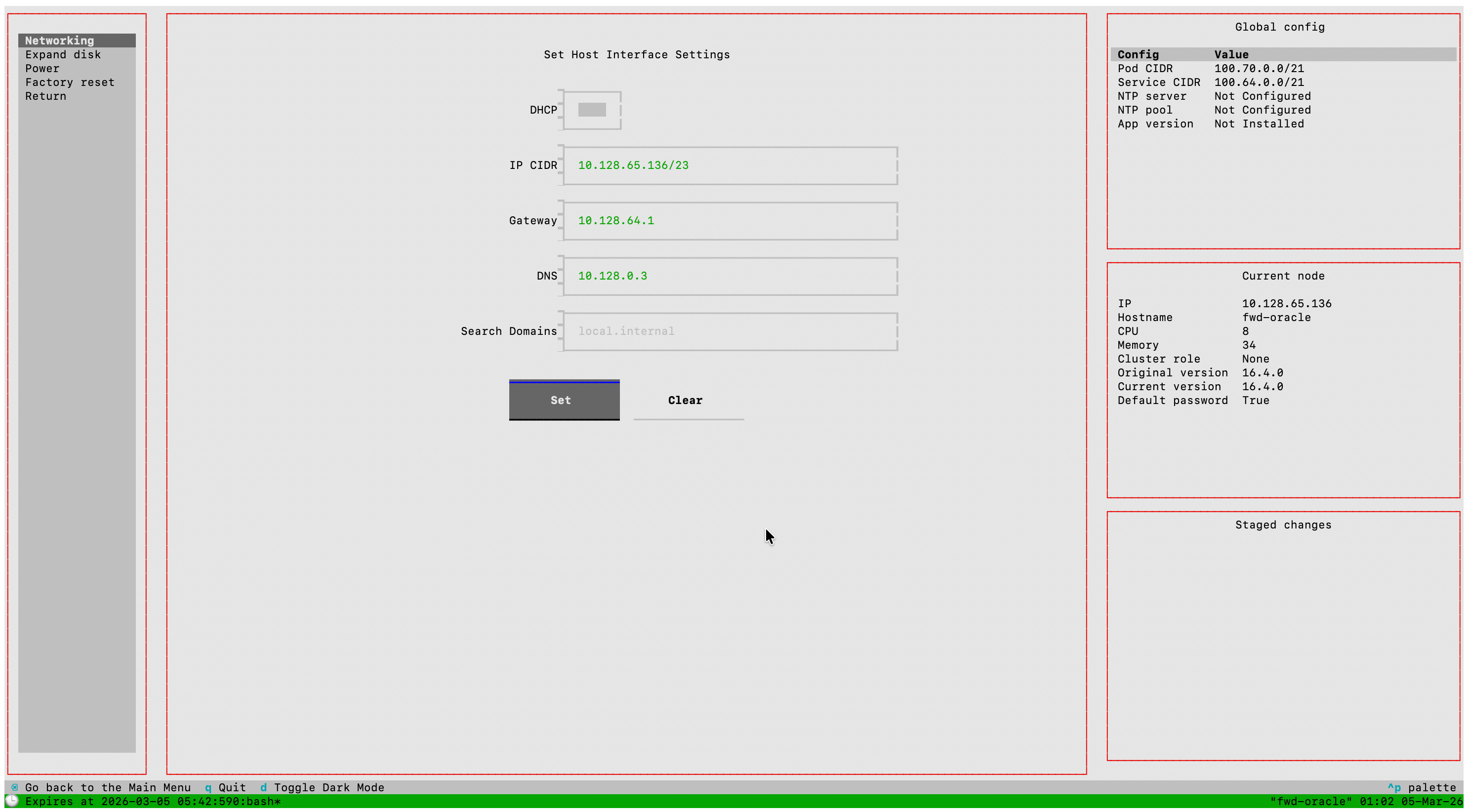 TUI Node Networking