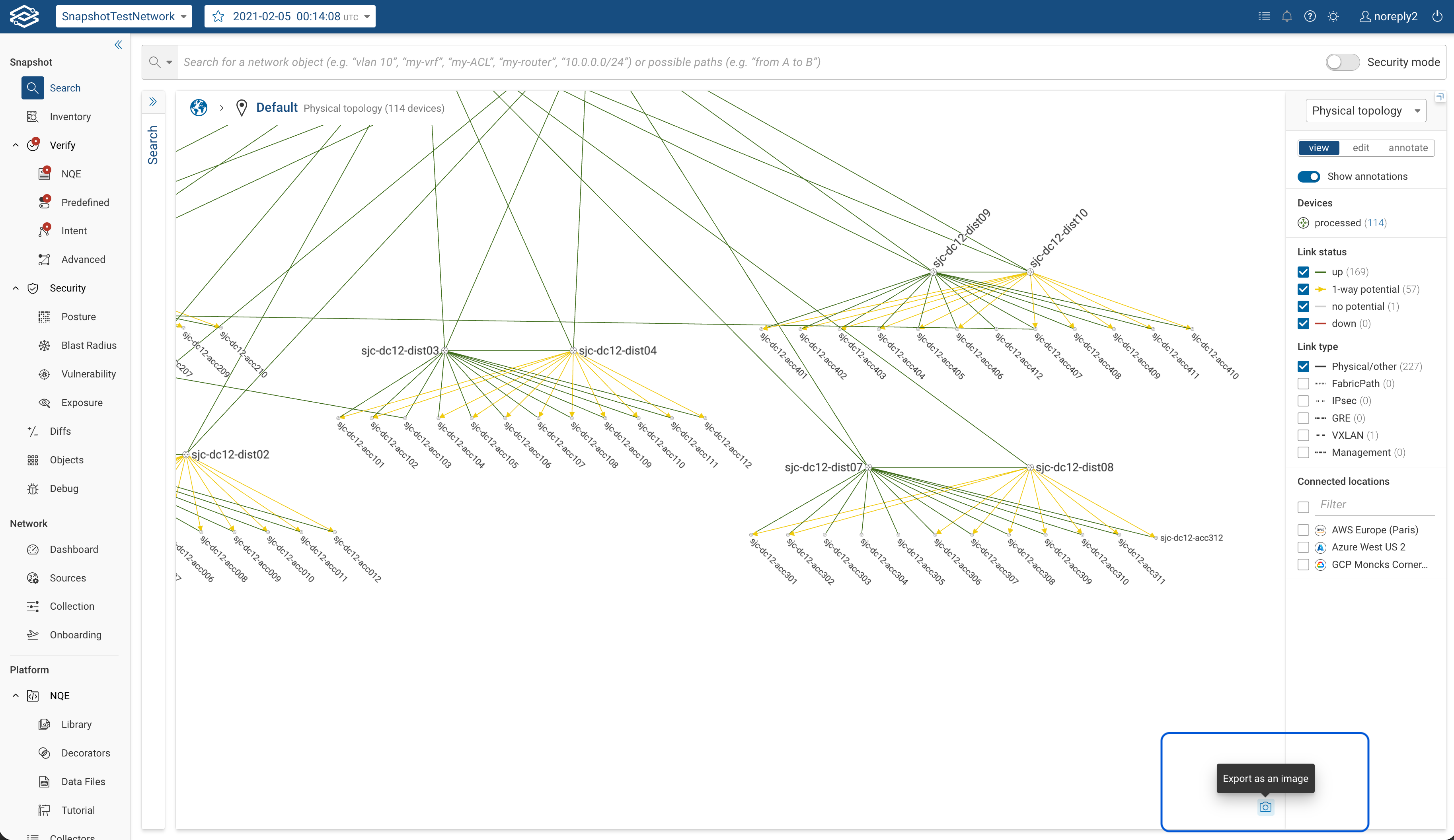 Topology image export